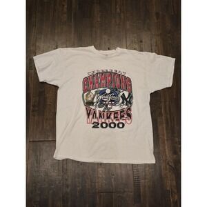 Vintage Y2K New York Yankees MLB World Series Champions 2000 T-Shirt Men 2XL